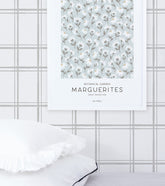 PICNIC DAY - Affiche enfant - Marguerites (bleu clair)